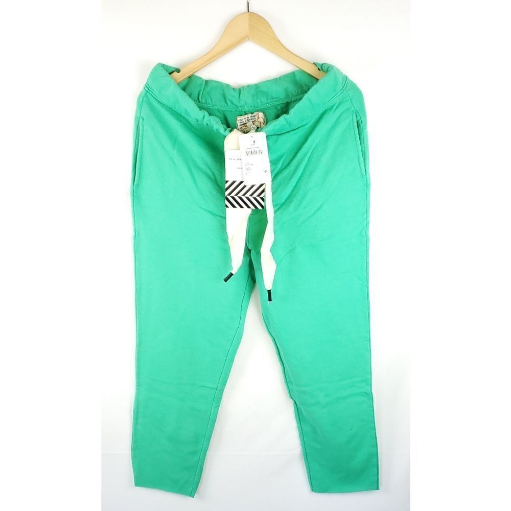 Sandrine Rose Green Oversized Drawstring Jogger Sweatpants W/ Side Pockets Sz: M